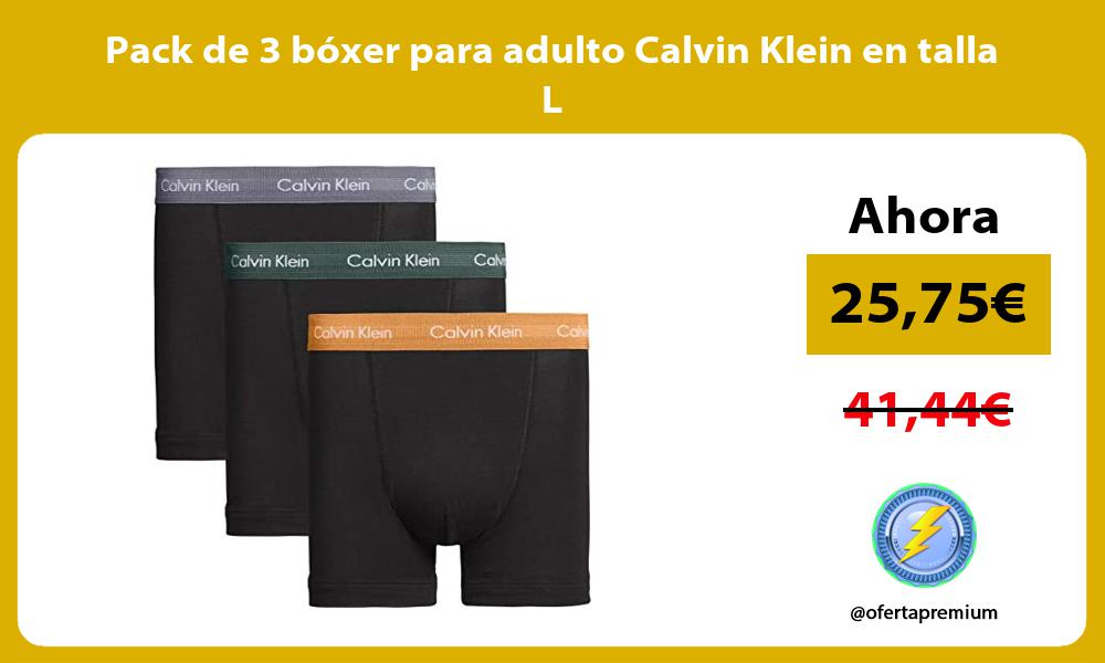 Pack de 3 bóxer para adulto Calvin Klein en talla L