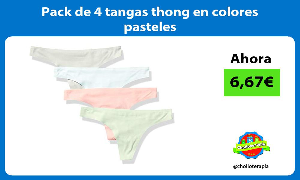 Pack de 4 tangas thong en colores pasteles