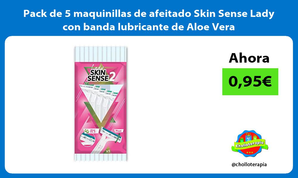 Pack de 5 maquinillas de afeitado Skin Sense Lady con banda lubricante de Aloe Vera