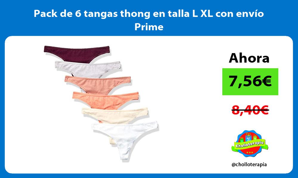 Pack de 6 tangas thong en talla L XL con envío Prime