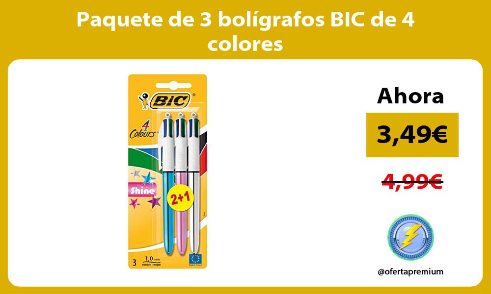 Paquete de 3 bolígrafos BIC de 4 colores