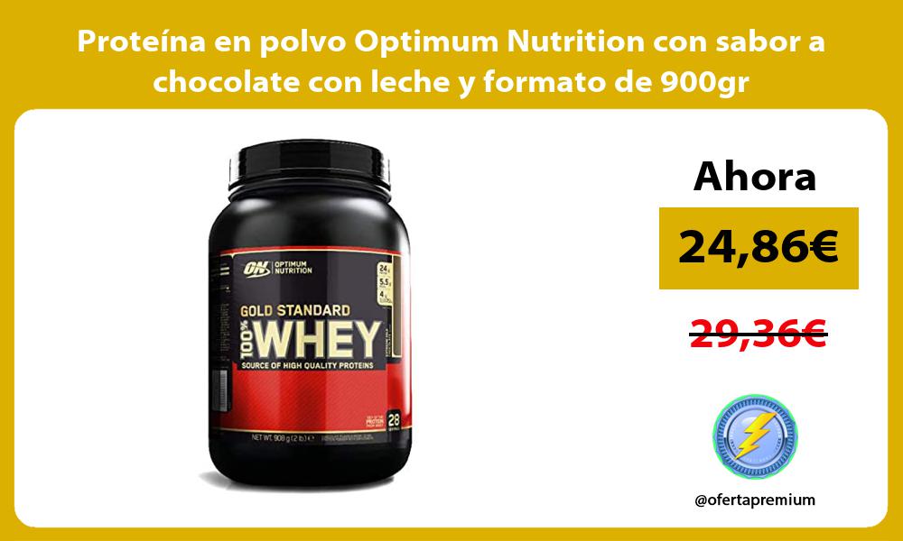 Proteína en polvo Optimum Nutrition con sabor a chocolate con leche y formato de 900gr