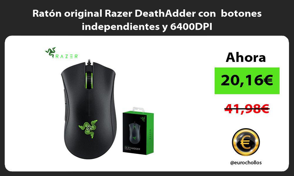 Ratón original Razer DeathAdder con botones independientes y 6400DPI