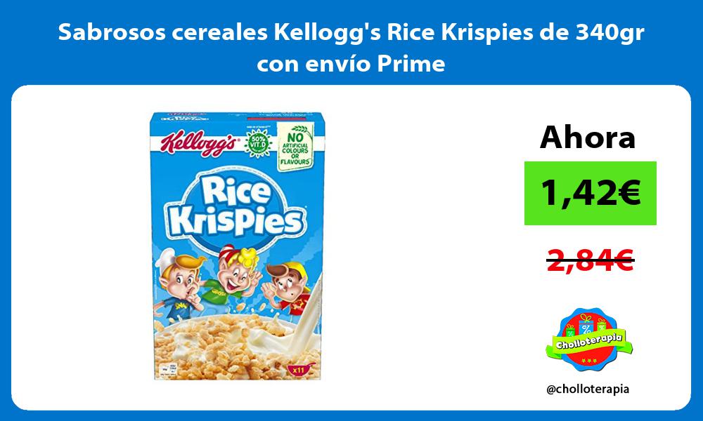 Sabrosos cereales Kelloggs Rice Krispies de 340gr con envío Prime