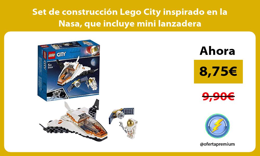 Set de construcción Lego City inspirado en la Nasa que incluye mini lanzadera