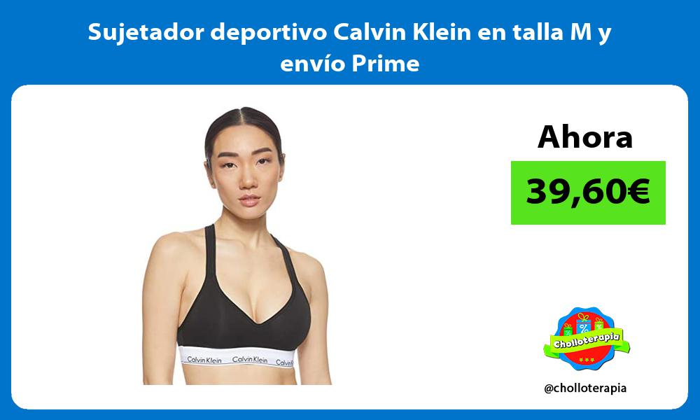 Sujetador deportivo Calvin Klein en talla M y envío Prime