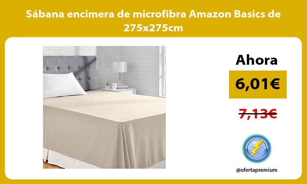 Sábana encimera de microfibra Amazon Basics de 275x275cm