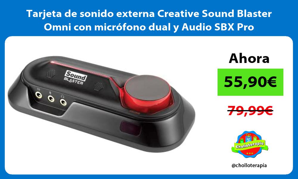Tarjeta de sonido externa Creative Sound Blaster Omni con micrófono dual y Audio SBX Pro