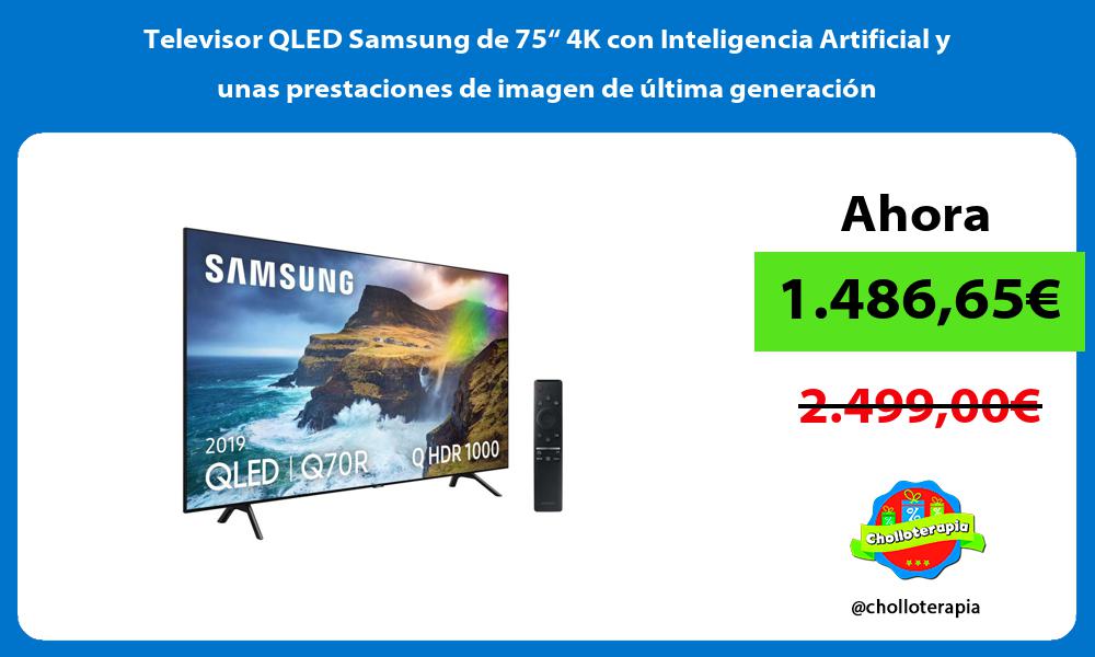 Televisor QLED Samsung de 75“ 4K con Inteligencia Artificial y unas prestaciones de imagen de última generación