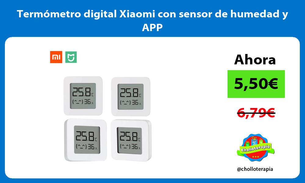 Termómetro digital Xiaomi con sensor de humedad y APP