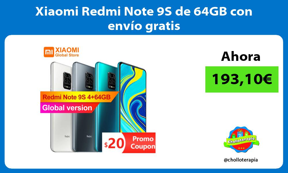 Xiaomi Redmi Note 9S de 64GB con envío gratis