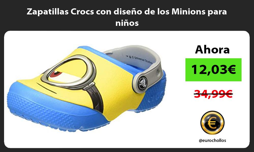 Zapatillas Crocs con diseño de los Minions para niños