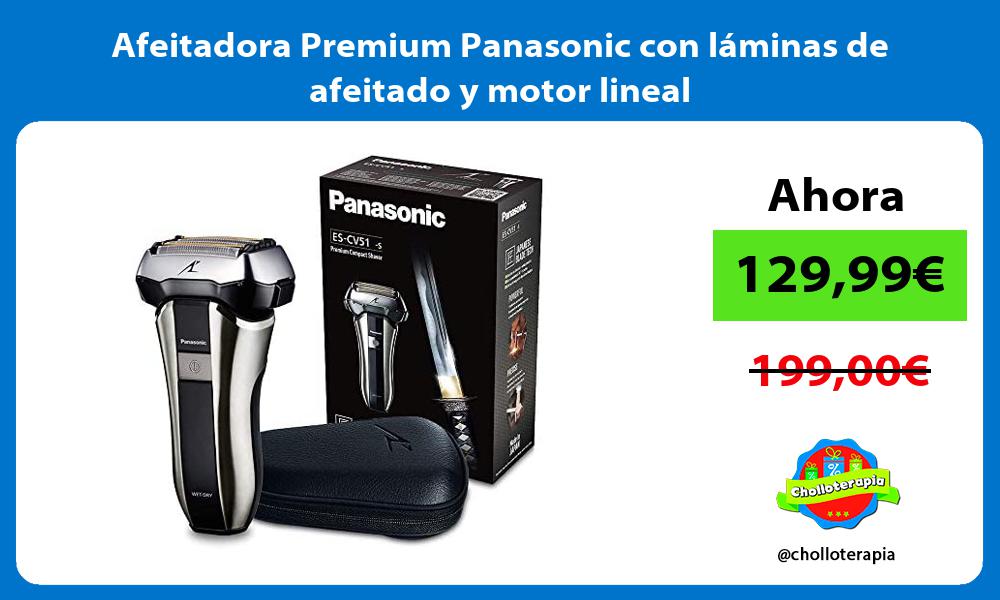 Afeitadora Premium Panasonic con láminas de afeitado y motor lineal