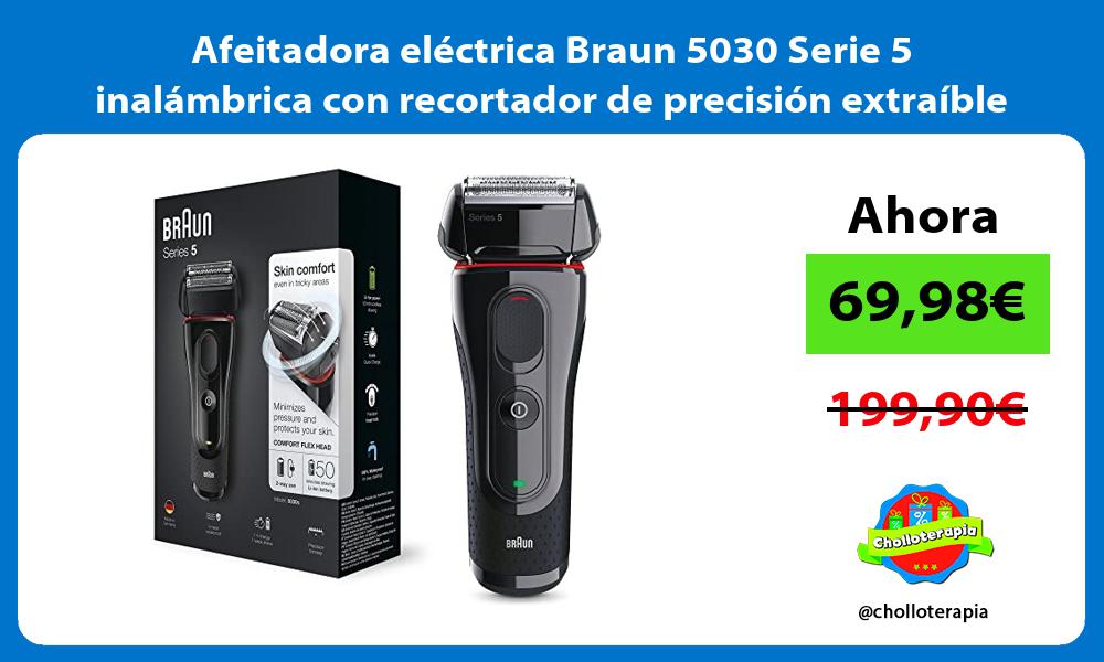 Afeitadora eléctrica Braun 5030 Serie 5 inalámbrica con recortador de precisión extraíble