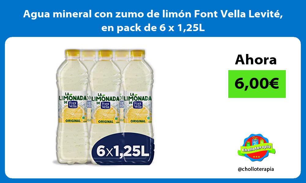 Agua mineral con zumo de limón Font Vella Levité en pack de 6 x 125L