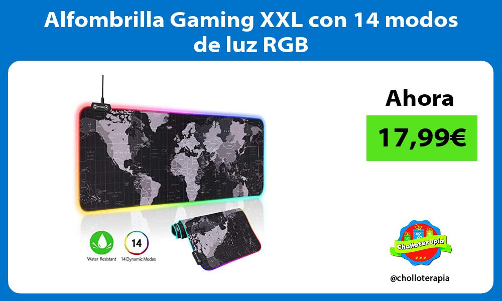 Alfombrilla Gaming XXL con 14 modos de luz RGB