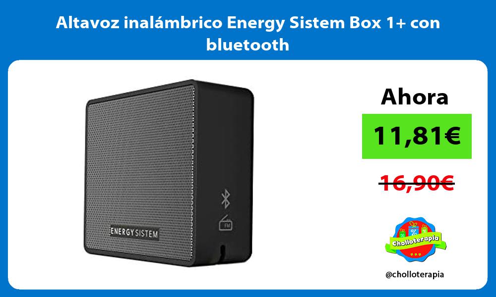 Altavoz inalámbrico Energy Sistem Box 1 con bluetooth