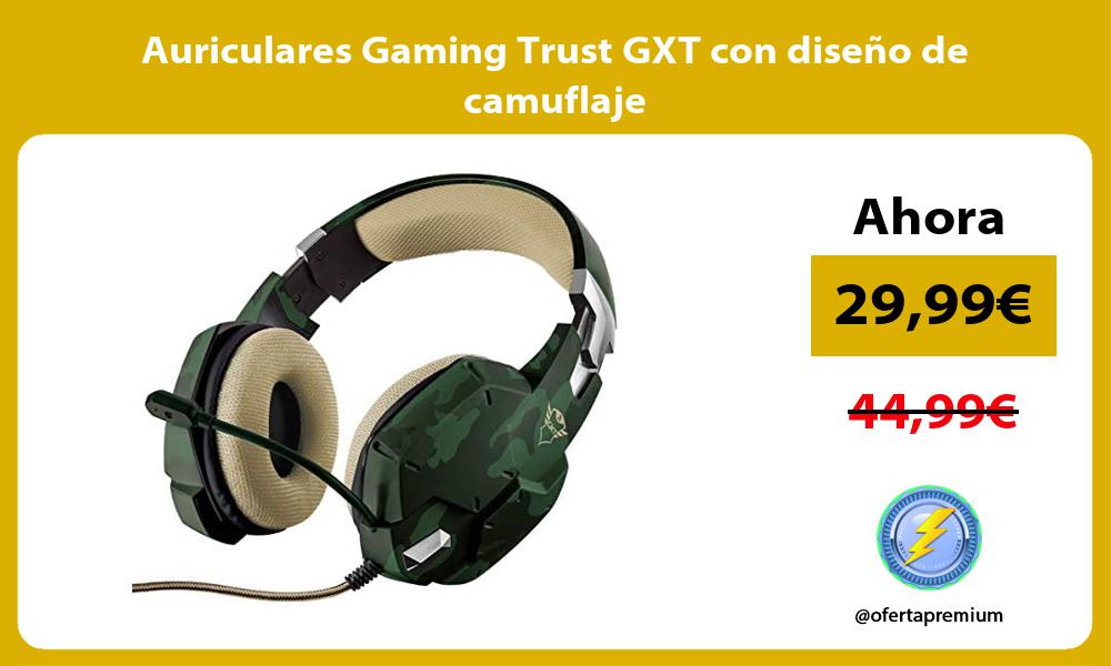 Auriculares Gaming Trust GXT con diseño de camuflaje