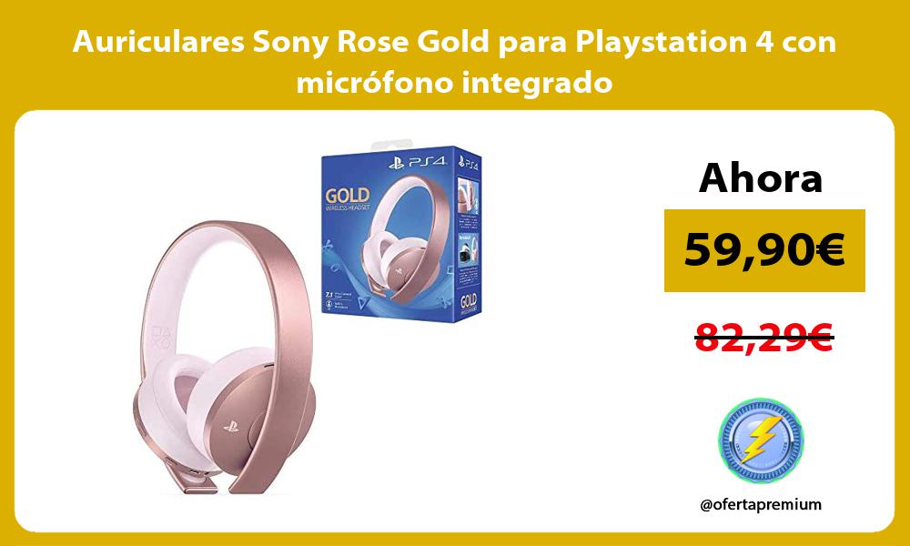 Auriculares Sony Rose Gold para Playstation 4 con micrófono integrado