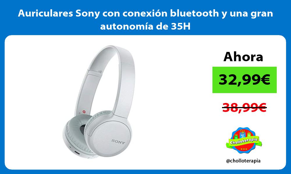 Auriculares Sony con conexión bluetooth y una gran autonomía de 35H