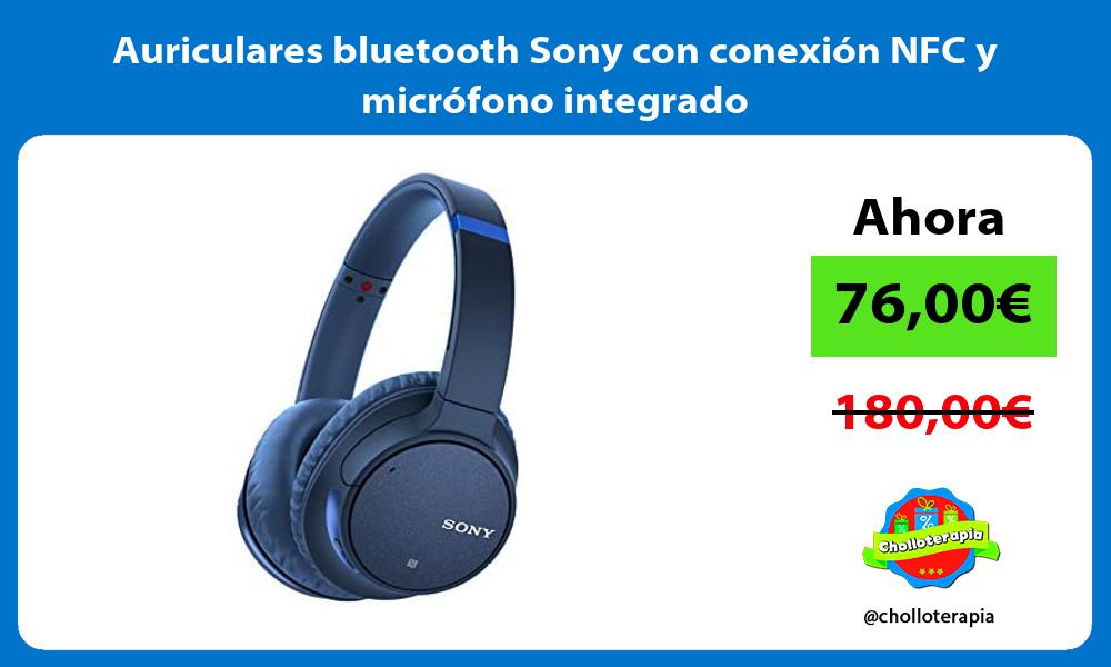 Auriculares bluetooth Sony con conexión NFC y micrófono integrado