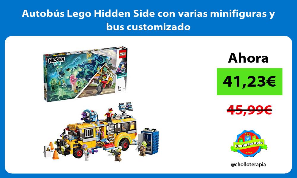 Autobús Lego Hidden Side con varias minifiguras y bus customizado