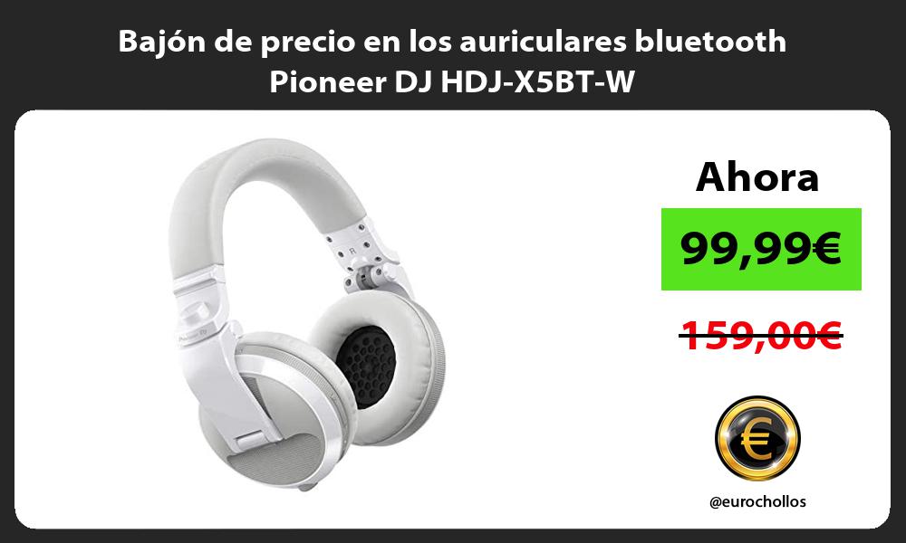 Bajón de precio en los auriculares bluetooth Pioneer DJ HDJ X5BT W