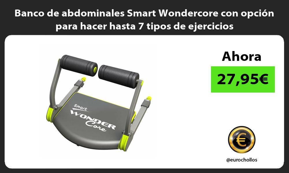 Banco de abdominales Smart Wondercore con opción para hacer hasta 7 tipos de ejercicios