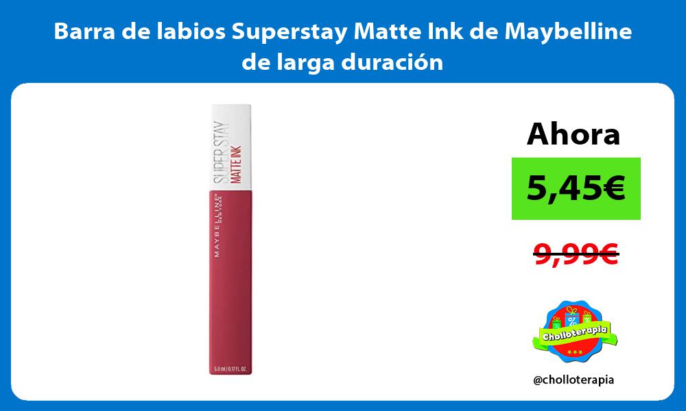 Barra de labios Superstay Matte Ink de Maybelline de larga duración