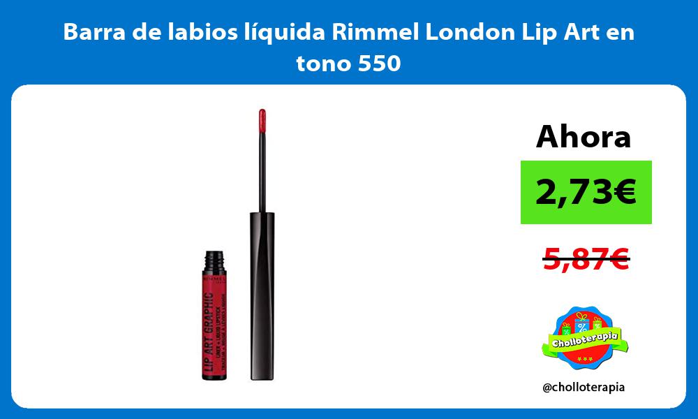 Barra de labios líquida Rimmel London Lip Art en tono 550