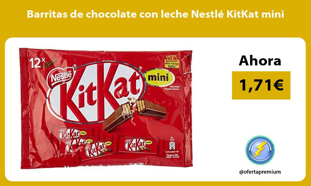 Barritas de chocolate con leche Nestlé KitKat mini