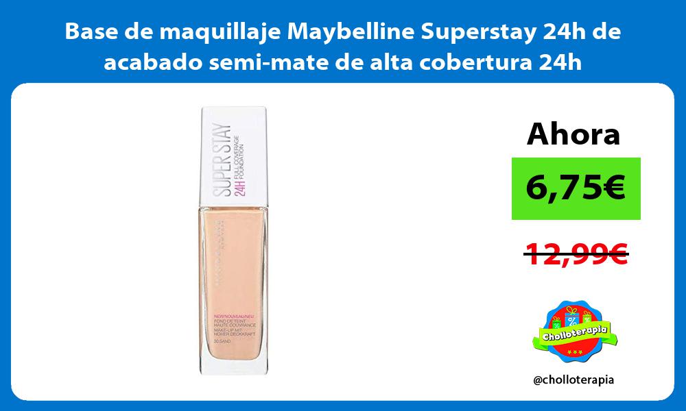 Base de maquillaje Maybelline Superstay 24h de acabado semi mate de alta cobertura 24h
