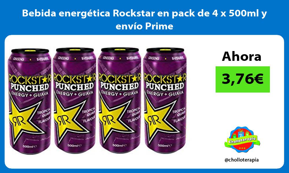 Bebida energética Rockstar en pack de 4 x 500ml y envío Prime