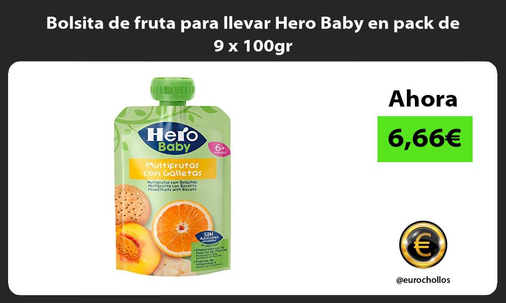 Bolsita de fruta para llevar Hero Baby en pack de 9 x 100gr