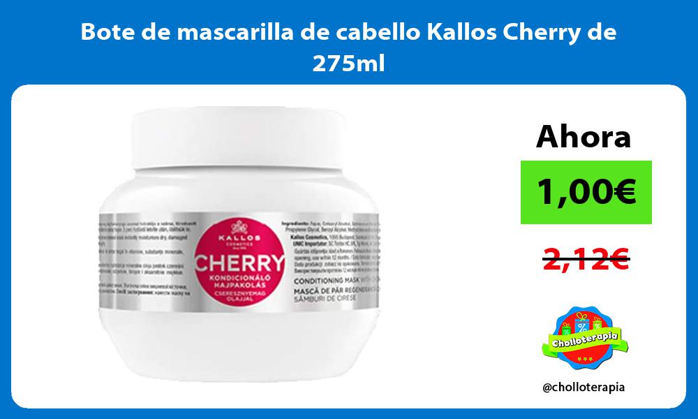 Bote de mascarilla de cabello Kallos Cherry de 275ml