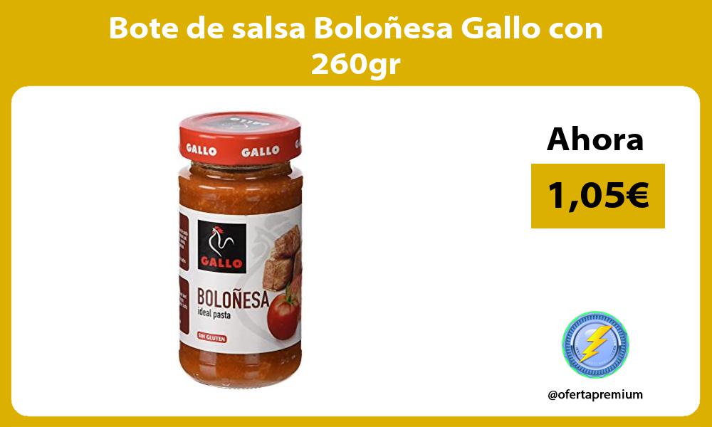 Bote de salsa Boloñesa Gallo con 260gr