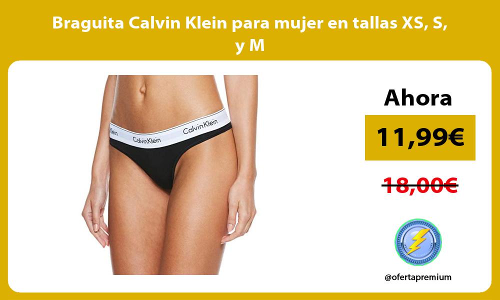 Braguita Calvin Klein para mujer en tallas XS S y M