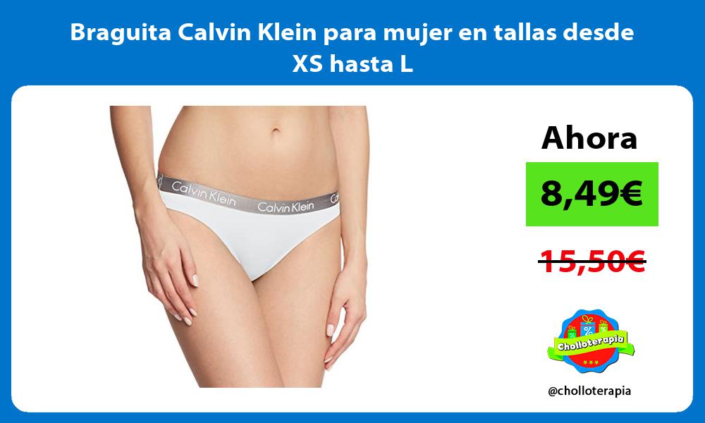 Braguita Calvin Klein para mujer en tallas desde XS hasta L