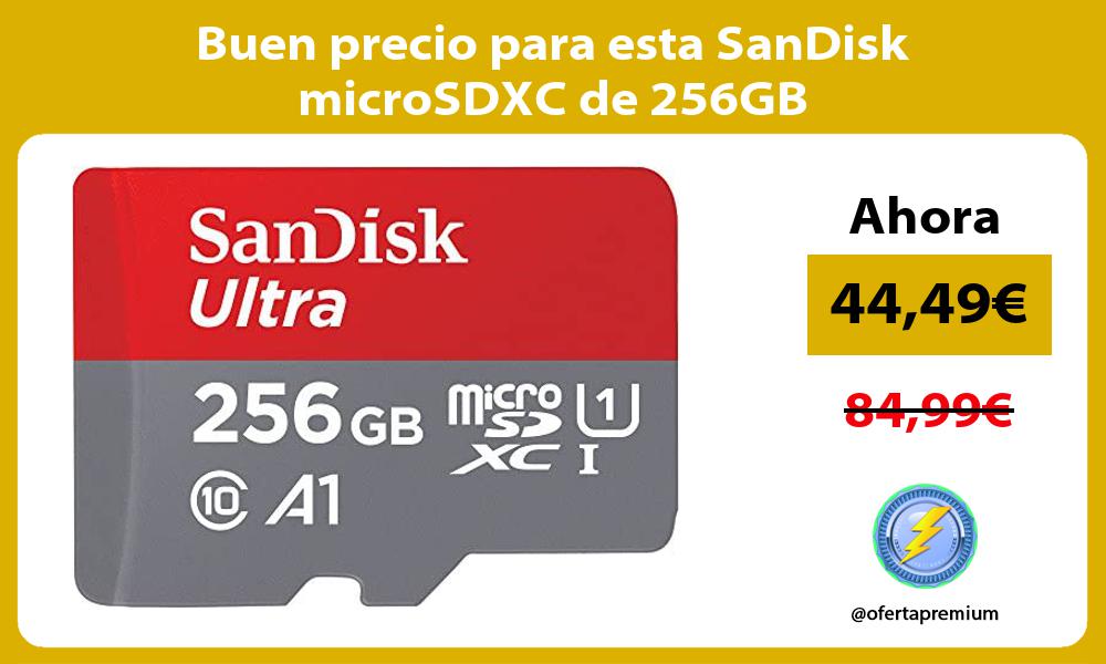 Buen precio para esta SanDisk microSDXC de 256GB
