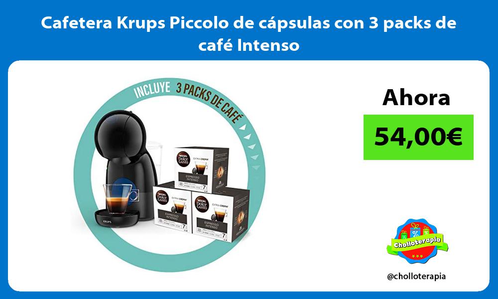 Cafetera Krups Piccolo de cápsulas con 3 packs de café Intenso