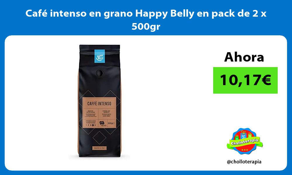 Café intenso en grano Happy Belly en pack de 2 x 500gr