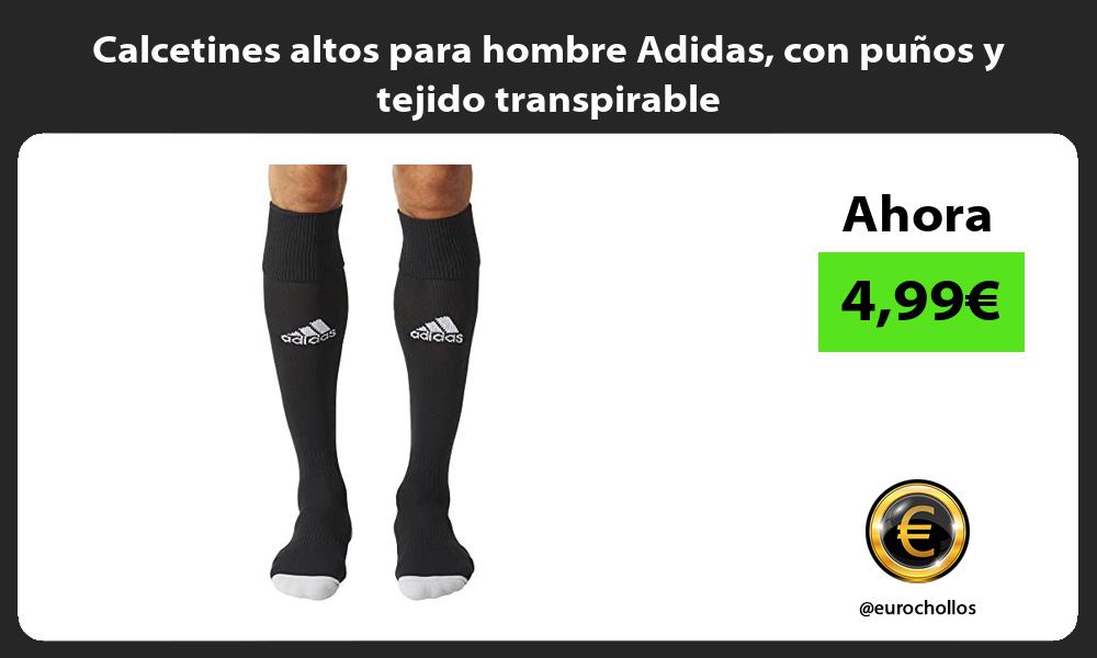 Calcetines altos para hombre Adidas con puños y tejido transpirable