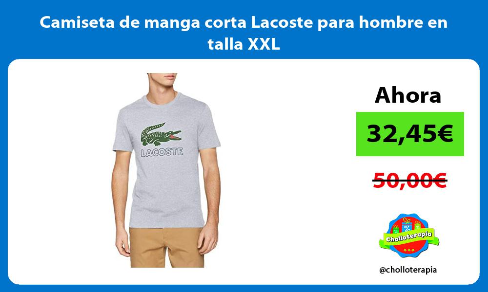 Camiseta de manga corta Lacoste para hombre en talla XXL