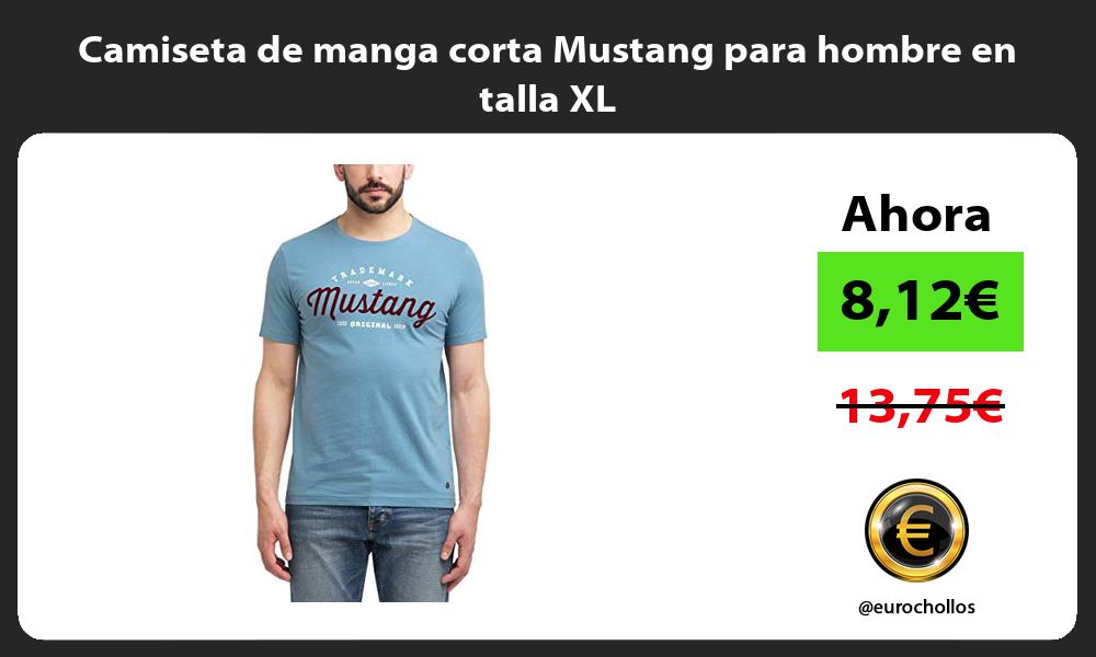 Camiseta de manga corta Mustang para hombre en talla XL