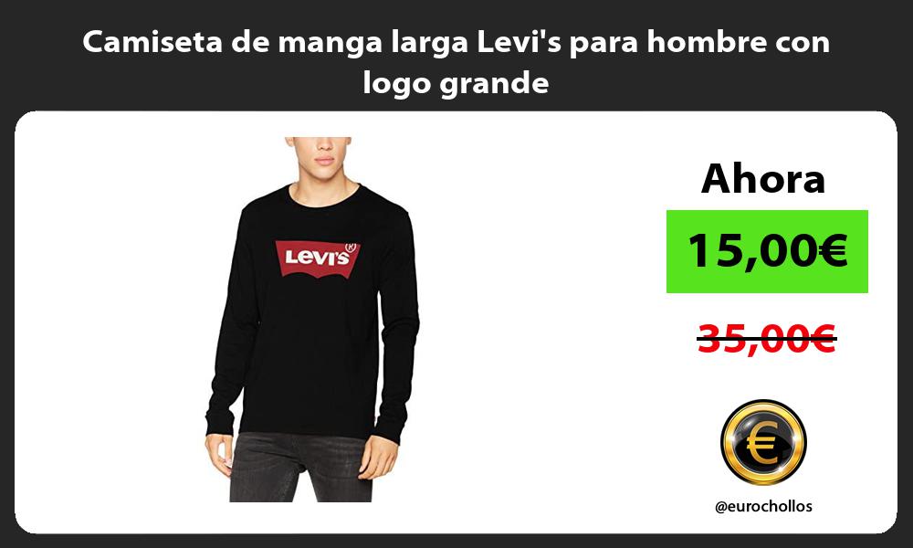 Camiseta de manga larga Levis para hombre con logo grande