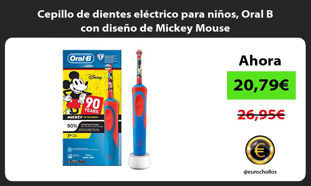Cepillo de dientes eléctrico para niños Oral B con diseño de Mickey Mouse