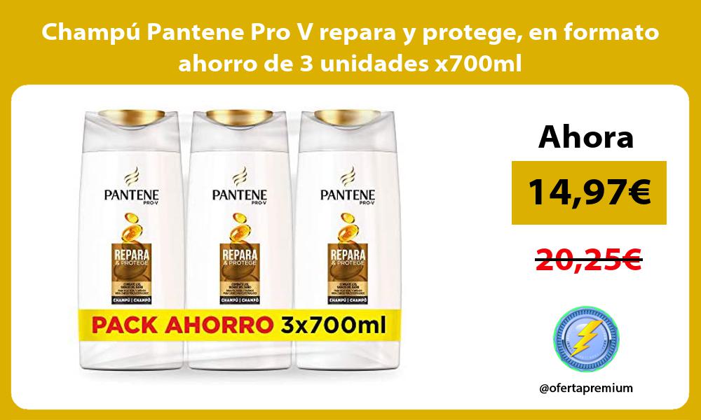 Champú Pantene Pro V repara y protege en formato ahorro de 3 unidades x700ml