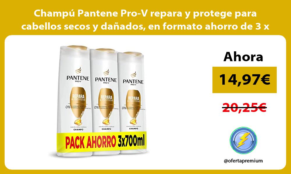 Champú Pantene Pro V repara y protege para cabellos secos y dañados en formato ahorro de 3 x 700ml