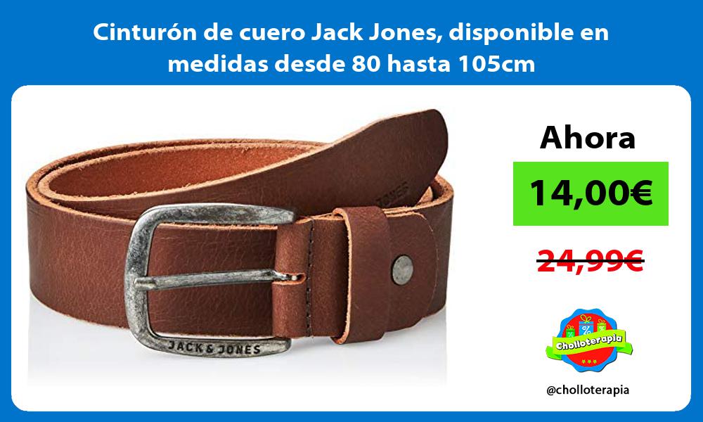Cinturón de cuero Jack Jones disponible en medidas desde 80 hasta 105cm