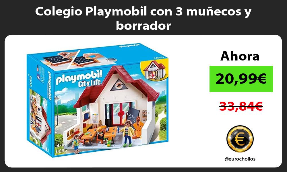 Colegio Playmobil con 3 muñecos y borrador